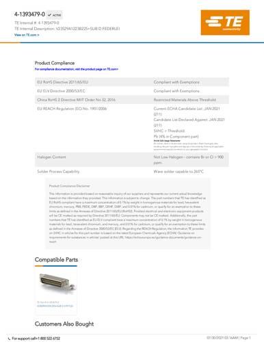 TE Connectivity 4-1393479-0 Box