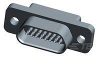 Ein grauer, flacher USB-Typ-C-Stecker liegt schräg und zeigt die Anschlüsse.