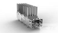 Ein Computer-Heatsink, ausgeprägte Metalllamellen für Wärmeableitung, vor weißem Hintergrund. Wesentlich für Kühlung von Hardware.