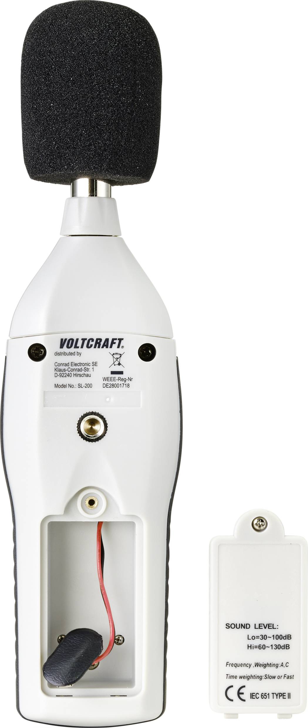 VOLTCRAFT Schallpegel-Messgerät SL-200 SE 30 - 130 dB 31.5 Hz - 8 kHz