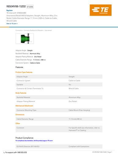 TE Connectivity EF8558-000 1 St. Package