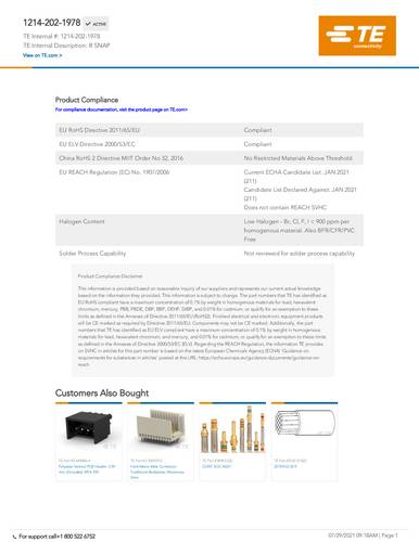 TE Connectivity 1214-202-1978 Bag
