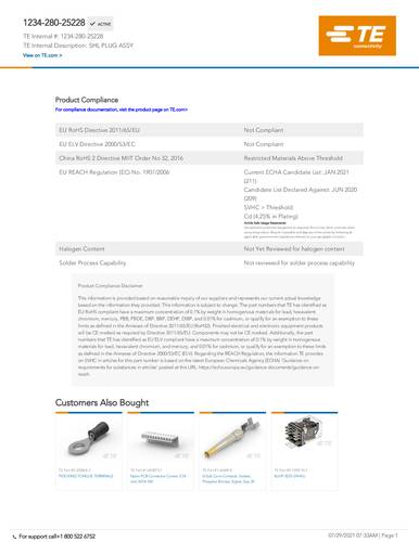 teconnectivity TE Connectivity 1234-280-25228 Box 1St.