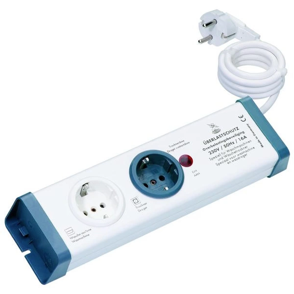 InterBär 8110-001.01 Steckdosenleiste 2fach Weiß, Blau Schutzkontakt 1St. InterBär 8110-001.01 Steckdosenleiste 2fach Weiß, Blau Schutzkontakt 1St.