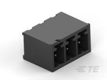 Ein schwarzer, rechteckiger Steckeradapter mit drei Reihen von Öffnungen, geeignet für Elektronikverkabelungen.