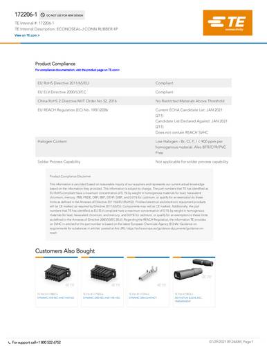 TE Connectivity 172206-1 Bag