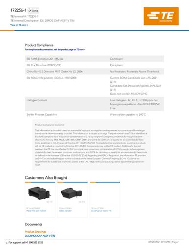 TE Connectivity 172256-1 Piece