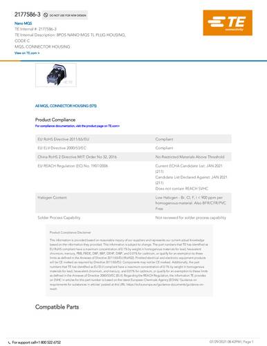 TE Connectivity 2177586-3 Box