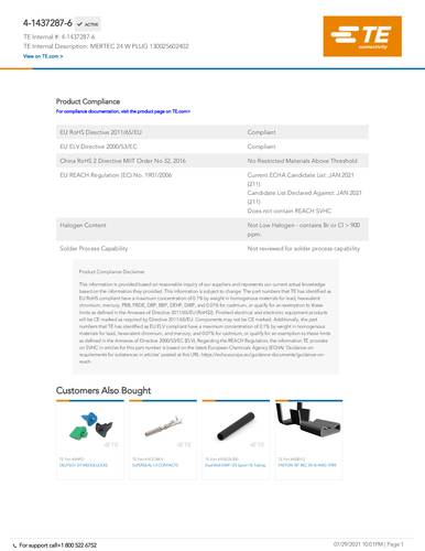 TE Connectivity 4-1437287-6 Package