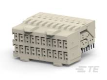 Steckverbinder für die Elektronik-Montage, beige, rechteckige Form mit mehreren Pins, geeignet für industrielle Anwendungen.
