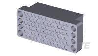 Ein rechteckiger, grauer Ziegelstein mit Noppen oben, ähnlich einem LEGO-Bauelement.
