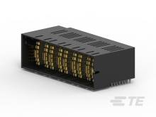 Ein schlichter schwarzer elektronischer Chip mit mehreren goldenen Kontakten auf der Rückseite, geeignet für technische Anwendungen.