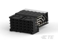 Stecker mit mehreren Anschlüssen, geeignet für elektronische Verbindungen in Geräten. Schwarzes Gehäuse, detaillierte Metallteile.