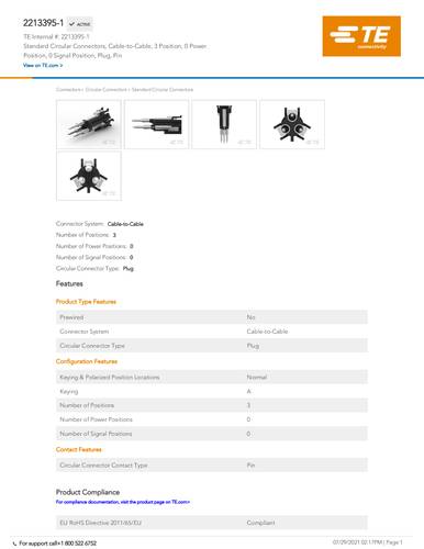 TE Connectivity 2213395-1 Bag