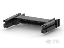 Ein schwarzes Computer-Adapterkabel mit Steckverbindung, gezeigt in seitlicher Ansicht. Verwendet zur Verbindung technischer Geräte.