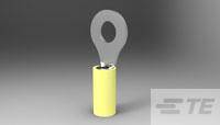 Eine gelbe Batterie mit einer übergroßen silbernen Metallöse oben, auf neutralem Hintergrund.