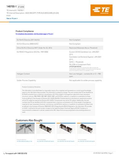 TE Connectivity 148700-1 Box