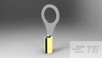 Ein gelb-schwarzer Zylinder, wahrscheinlich eine Batterie, mit einer grauen ovalen Schlaufe als Griff auf einem grauen Hintergrund.