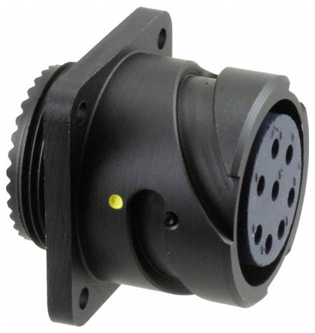 Ein vergoldeter elektronischer Stecker mit drei Stiften und zylindrischem Gehäuse, der zur Sicherung stabiler elektrischer Verbindungen verwendet wird.