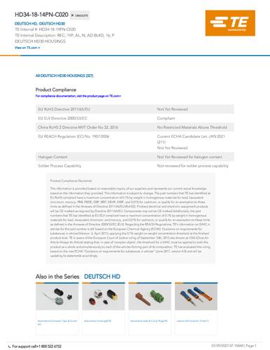 teconnectivity TE Connectivity HD34-18-14PN-C020 1St.
