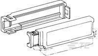 Ein Schwarzweiß-Illustration eines Türschließers mit Zylinder und Haltestrebe. Das Design zeigt mechanische Details des Verschlusses.