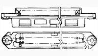 Eine technische Zeichnung von zwei Ethernet-Karten mit Anschlüssen und Schaltkreisen, übereinander angeordnet.