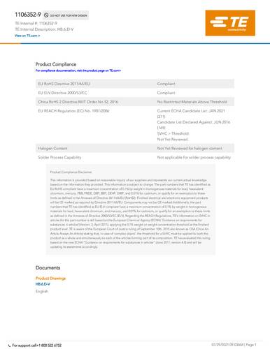 TE Connectivity 1106352-9