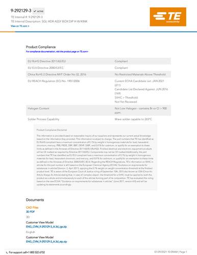 TE Connectivity 9-292129-3