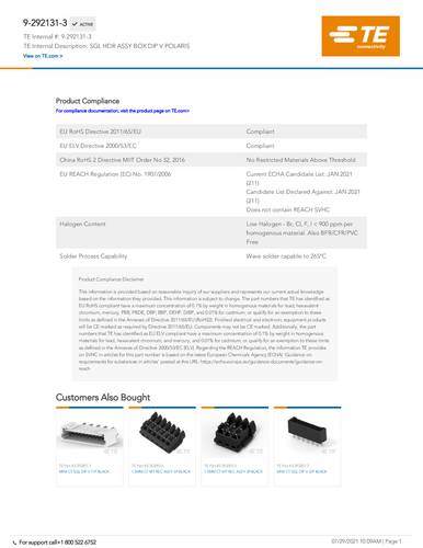 TE Connectivity 9-292131-3