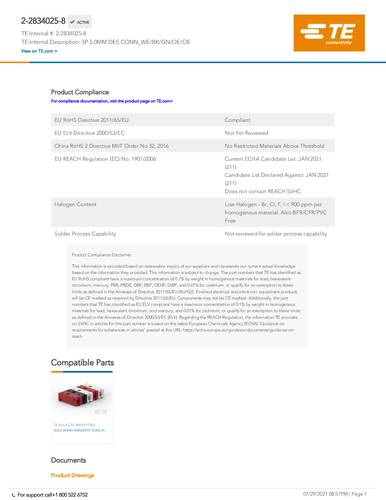 TE Connectivity 2-2834025-8