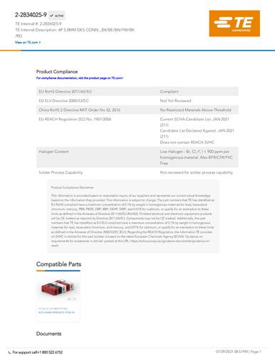 TE Connectivity 2-2834025-9