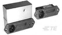 'Netzteil-Stecker und -Buchse': Ein rechteckiger Netzteil-Stecker und eine Buchse in Schwarz zur Stromversorgung elektronischer Geräte.