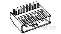 Illustration einer elektronischen Steckverbindung mit mehreren Pins, veranschaulicht die Struktur und Anordnung der Kontakte.