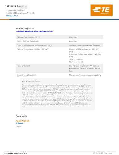 TE Connectivity 2834135-2