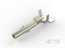 Metallverbinder mit rechteckigem Clip und Lötanschluss, hergestellt von TE Connectivity.