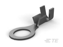 Metallobjekt: Flache, runde Scheibe mit einer offenen Halterung, die in einen Haken übergeht. Geeignet zur Aufbewahrung oder zum Aufhängen.