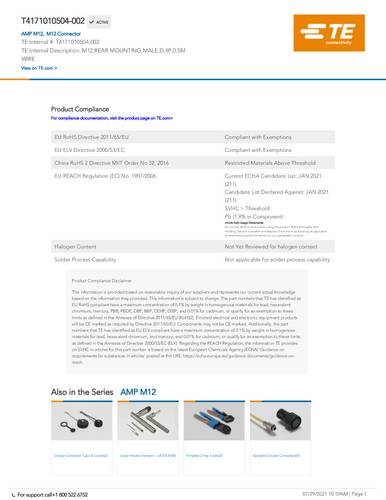 TE Connectivity T4171010504-002 Bag