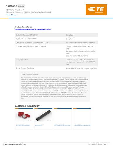 TE Connectivity 1393557-7 Box