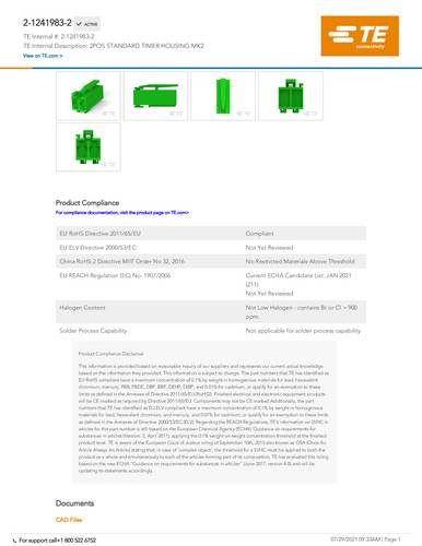 TE Connectivity 2-1241983-2 Box
