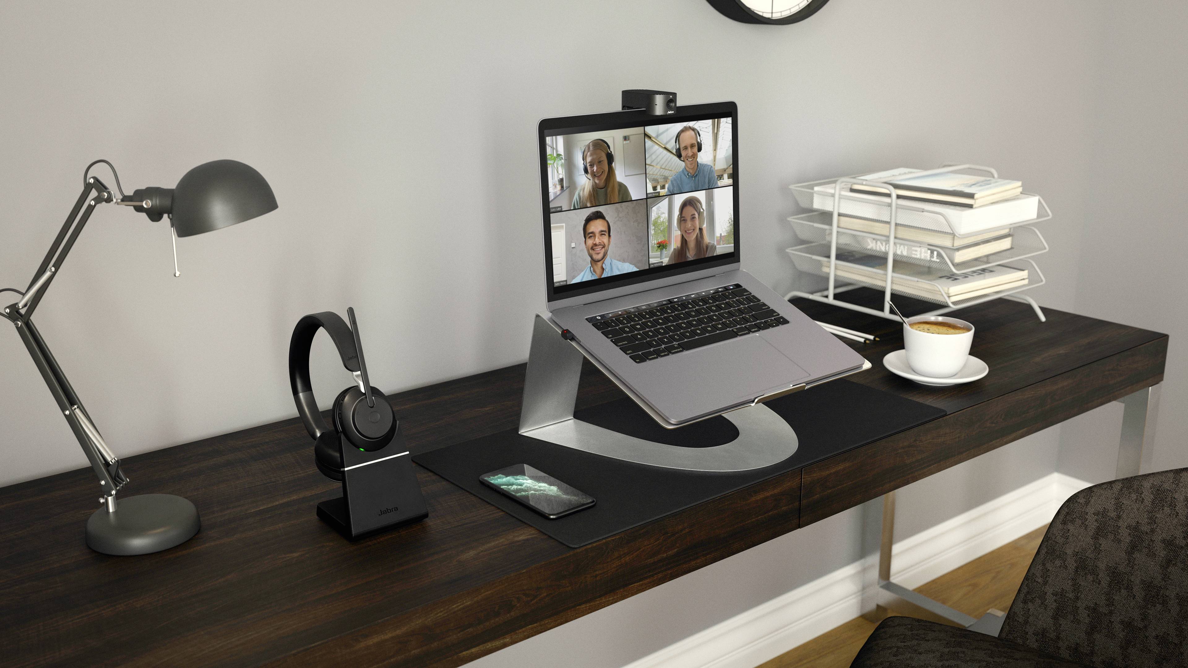 Jabra PanaCast 20 4K-Webcam 3840 x 2160 Pixel Mikrofon, Klemm-Halterung, Integrierte Abdeckblende