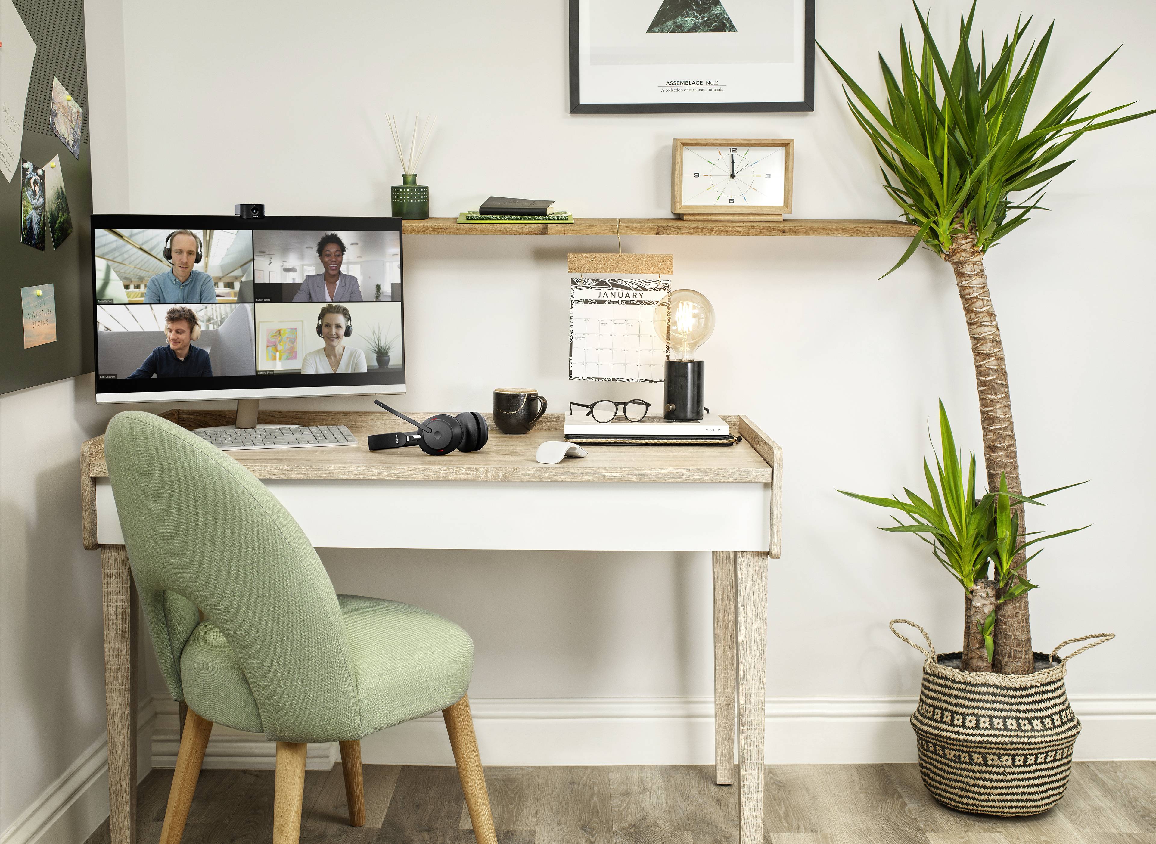 Jabra PanaCast 20 4K-Webcam 3840 x 2160 Pixel Mikrofon, Klemm-Halterung, Integrierte Abdeckblende