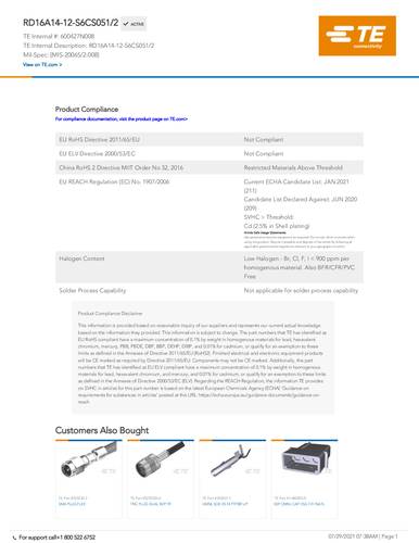 teconnectivity TE Connectivity 600427N008 Bag 1St.