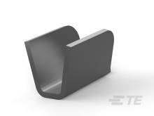 Metallclip in U-Form, perspektivische Ansicht.