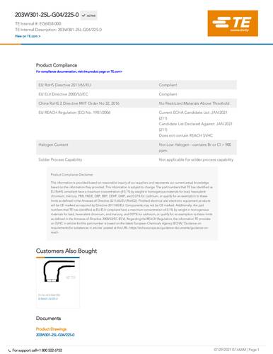 teconnectivity TE Connectivity EG6458-000 Bag 1St.