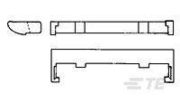 Querschnitt eines mechanischen Teils mit mehreren Ebenen und Einkerbungen. Zeigt unterschiedliche Perspektiven und Details.