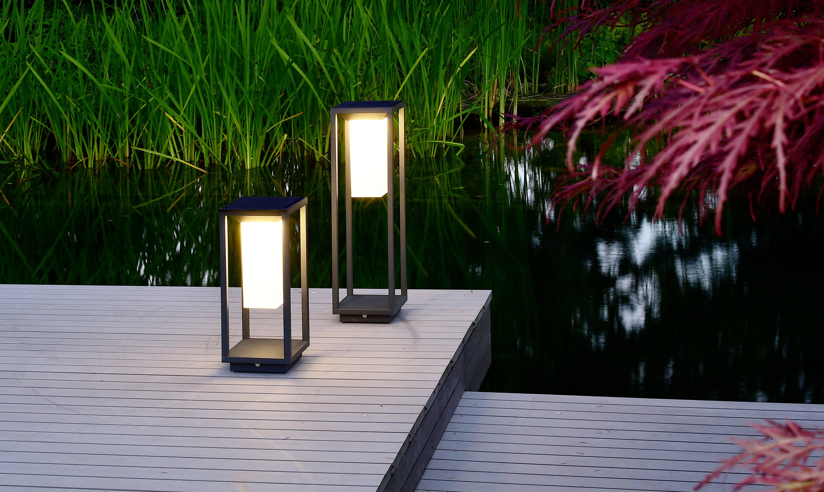 Deko Light 733050 Samas Solar 500 Solar-Außenstandleuchte mit Bewegungsmelder LED LED fest eingebaut 2.2W Dunkelgrau