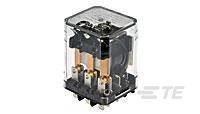 Ein quaderförmiges elektrisches Relais mit transparentem Gehäuse, sichtbar sind Spulen und Anschlüsse. Hauptsächlich für Schaltungen verwendet.
