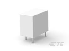 Weiße rechteckige Box auf vier schmalen Beinen vor weißem Hintergrund.