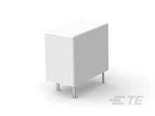 Ein einfacher, weißer quadratischer Tisch mit vier Metallbeinen.