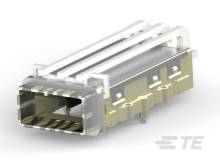 Ein rechteckiger Metallstecker mit mehreren Anschlussleitungen. Hauptsächlich in elektrischen oder elektronischen Geräten verwendet.
